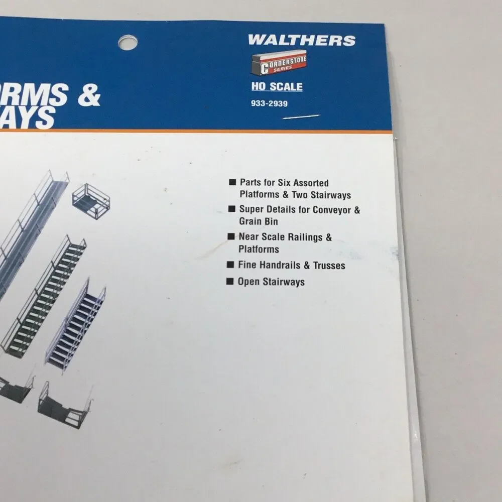 Walthers Cornerstone 933-2939 HO Scale Platforms & Stairways Kit New Sealed